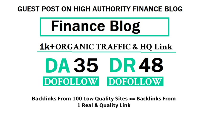 Niche Finance Blog for Guest Post